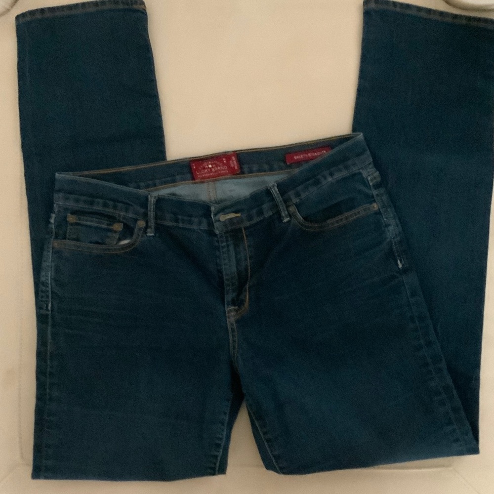 Classic Lucky Brand Sweet n’ Straight Dark Blue Women's Jeans
